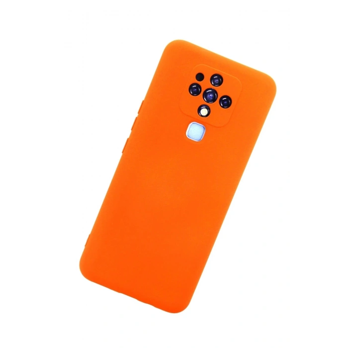 Tecno Camon 16 Kılıf Nano içi Kadife Silikon - Turuncu