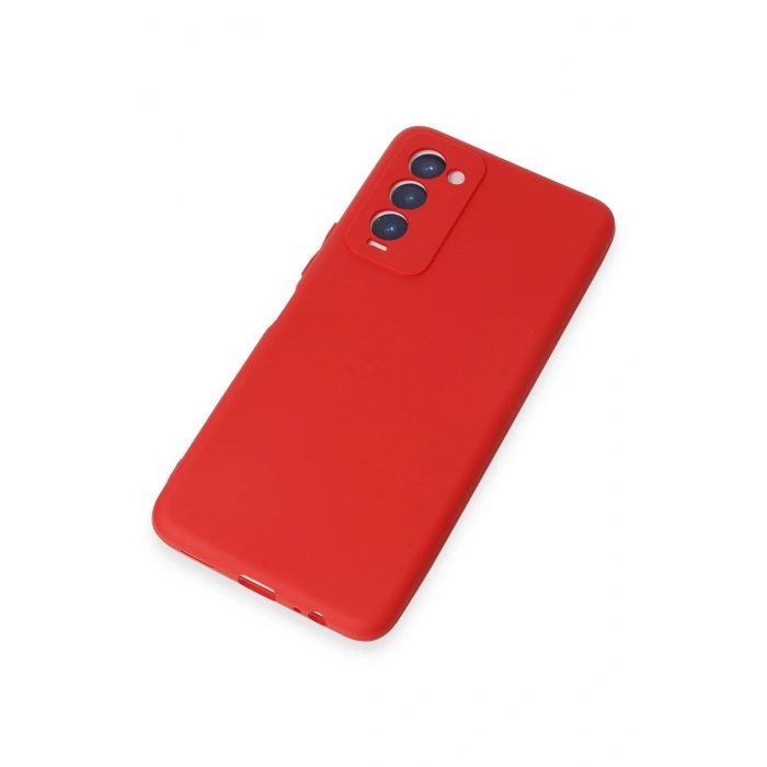 Tecno Camon 18 Kılıf First Silikon - Kırmızı