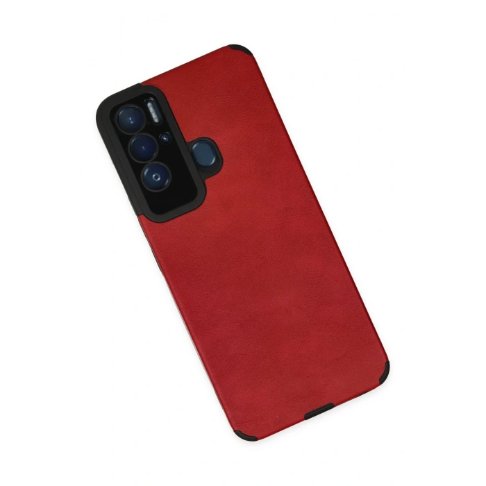 Tecno Pova Neo Kılıf Loop Deri Silikon - Kırmızı
