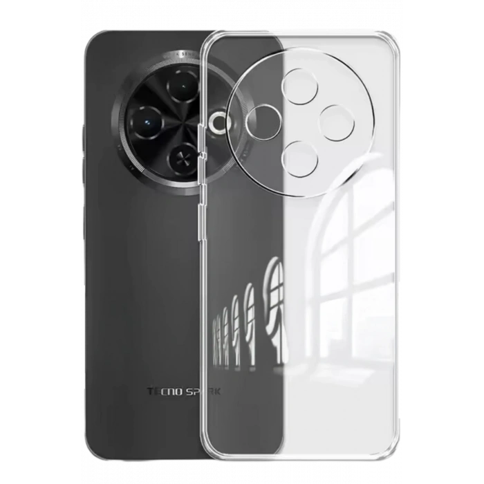Tecno Spark 30C Kılıf Lüx Şeffaf Silikon