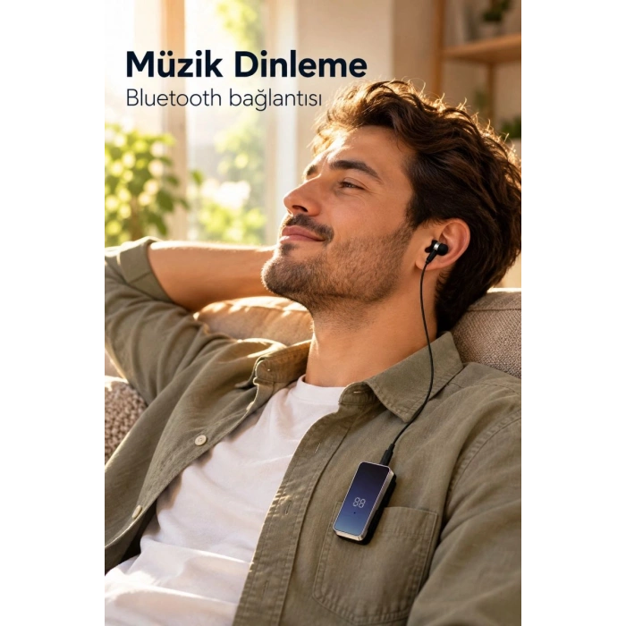 Tek Kulaklıklı Bluetooth Kulaklık Klipsli Ve Yan Tuşlu
