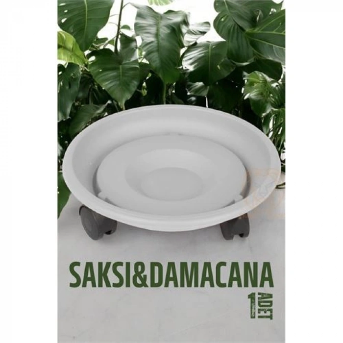 Tekerlekli Saksı Altığı 37 CM BEYAZ 721051