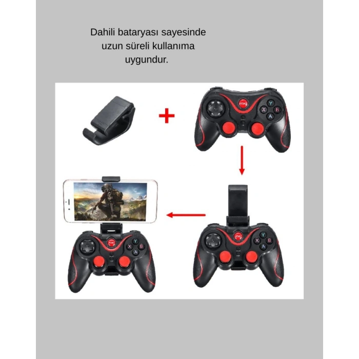 Telefon, Tablet Ve Pc İçin Çok Fonksiyonlu Bluetooth Gamepad