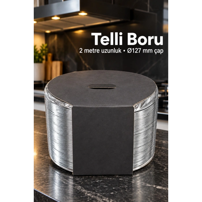 Telli Aspiratör Borusu 3 Metre 127 mm Çap