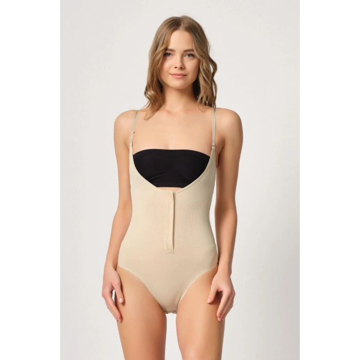 MARSİLYAN™ TEN MI  2043 Göğsü Açık Agraflı Body Korse