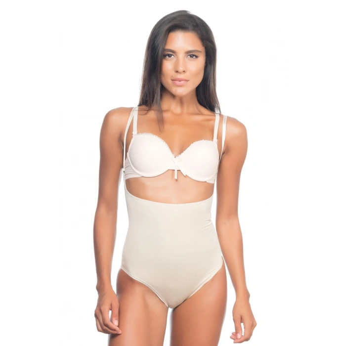 MARSİLYAN™ TEN MI  2073 Göğüsü Açık Desenli Body Korse