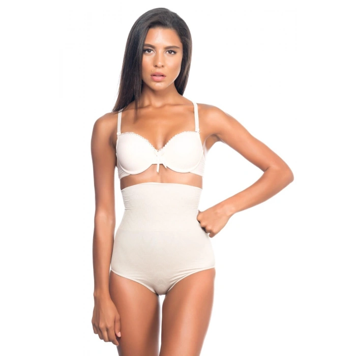 MARSİLYAN™ TEN MI  2079 Yüksek Bel Desenli Double Slip Korse