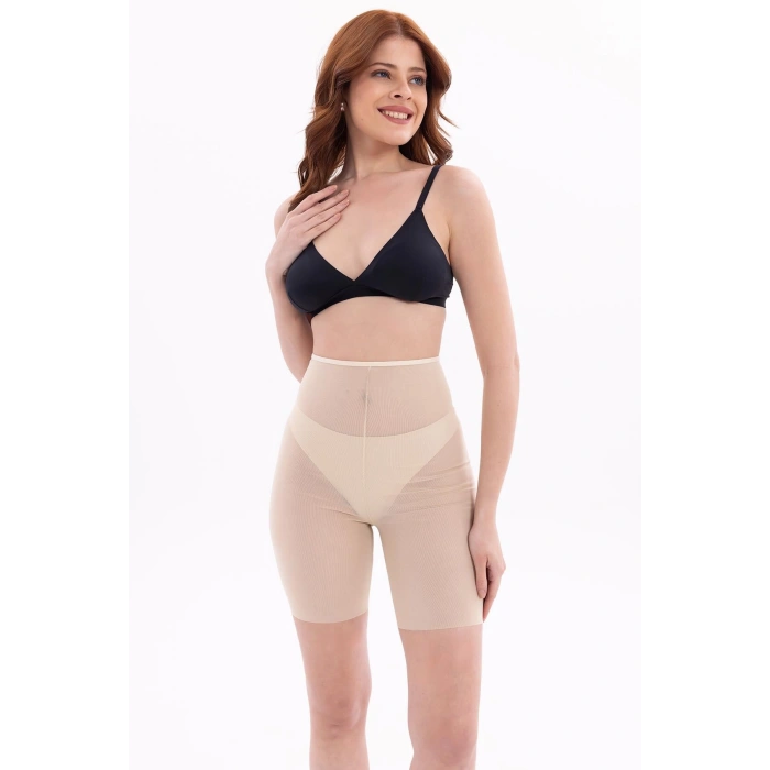 MARSİLYAN™ TEN MI  2705 Lazer Tül Boxer Hayalet Korse