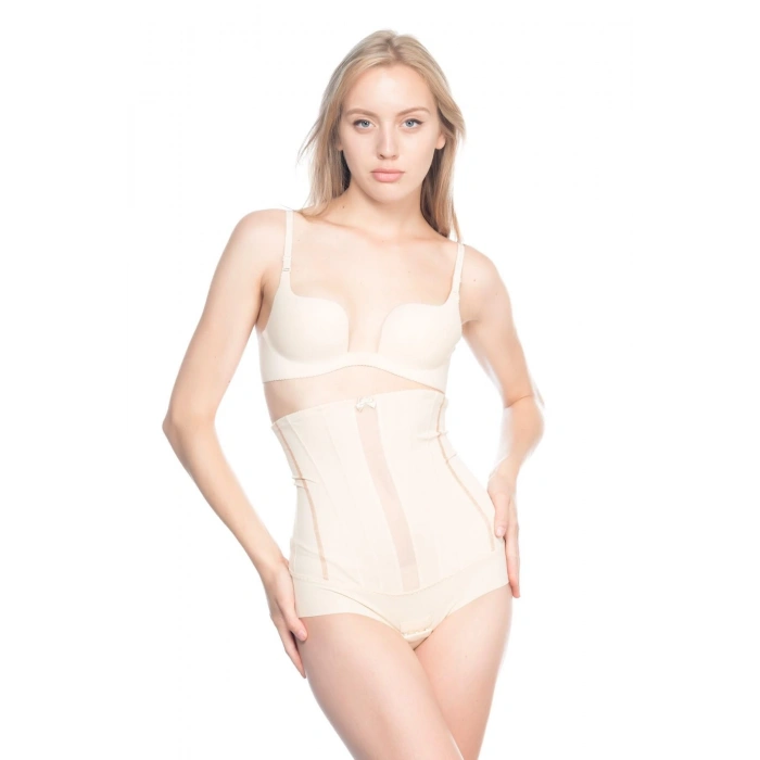MARSİLYAN™ TEN MI  2886 Yüksek Bel Tül Slip Lazer Korse
