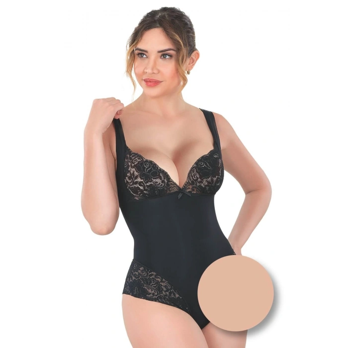 MARSİLYAN™ TEN MI  2947 Dantelli Agraflı Body Korse
