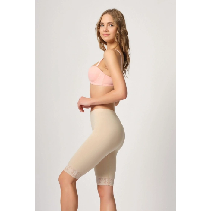 MARSİLYAN™ TEN MI  3004 Soft Uzun Paça Dantel Boxer