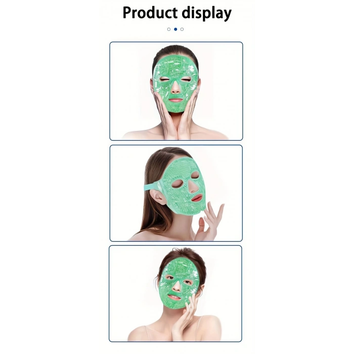 Terapi Jel Yüz Maskesi Soğuk Ve Sıcak Boncuklu Ayarlanabilir Maske (yeşil)