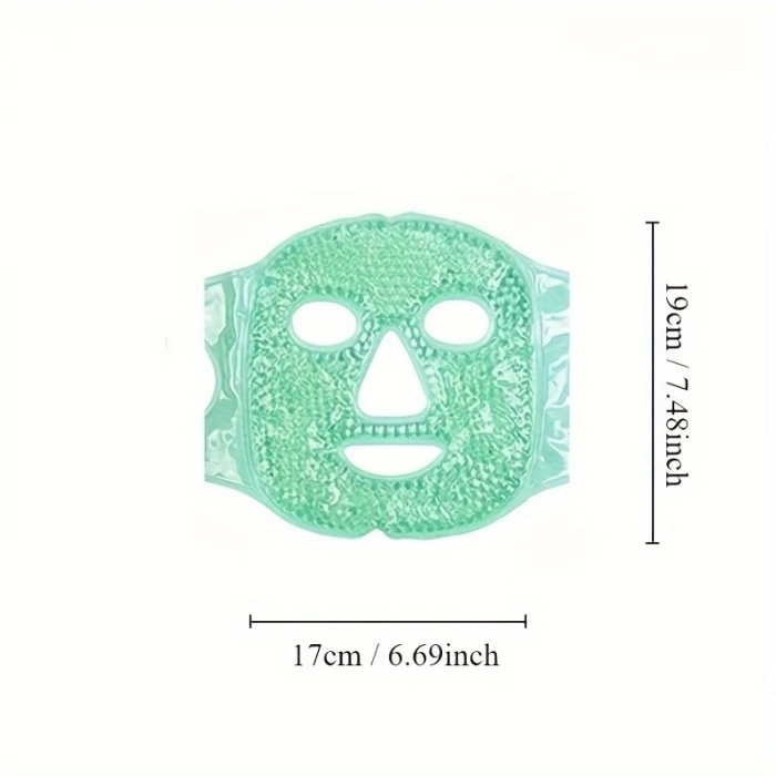 Terapi Jel Yüz Maskesi Soğuk Ve Sıcak Boncuklu Ayarlanabilir Maske (yeşil)