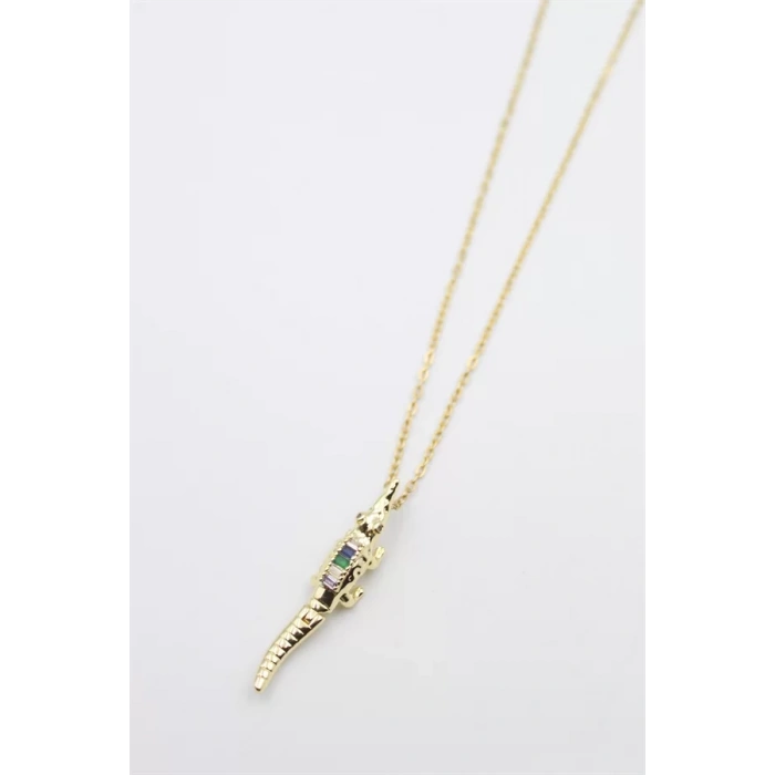 Timsah Kolye - Altın