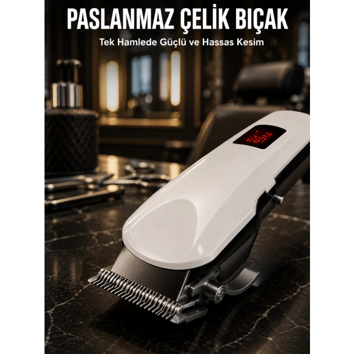 Tıraş Makinesi Uzun Ömürlü Batarya, Keskin Bıçaklar ve Profesyonel Yeni Nesil