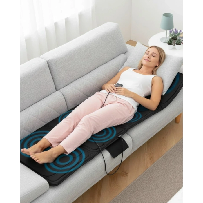 Titreşimli Isıtmalı Masaj Yatağı Sırt Boyun Ve Tüm Vücut Rahatlatıcı