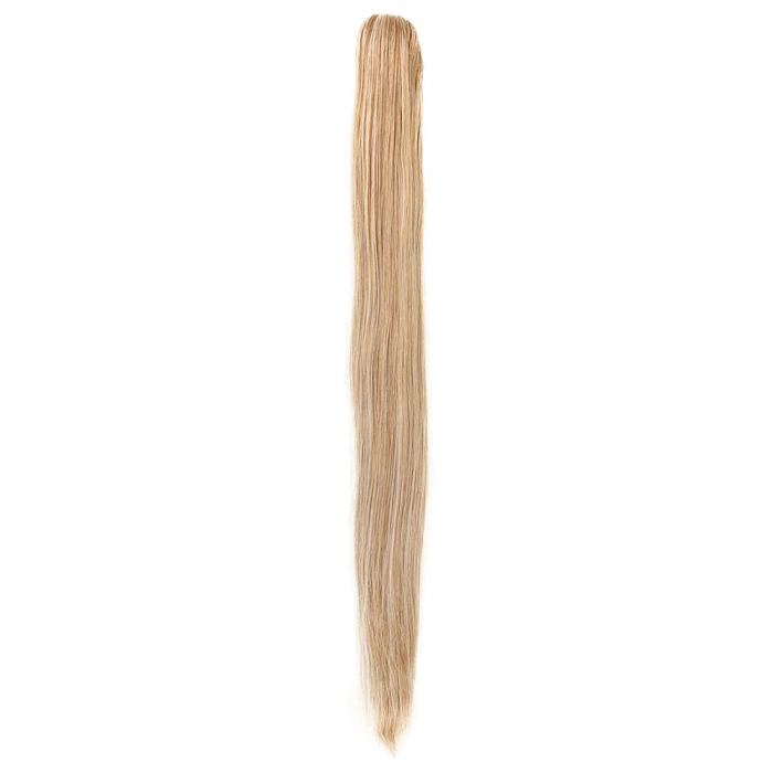 Tokalı Düz At Kuyruğu - Karamel Platin Röfleli