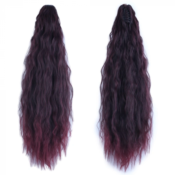 Tokalı Kabarık Dalgalı At Kuyruğu - Koyu Kızıl