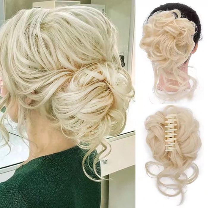 Tokalı Kuyruklu Dağınık Topuz  - Platin