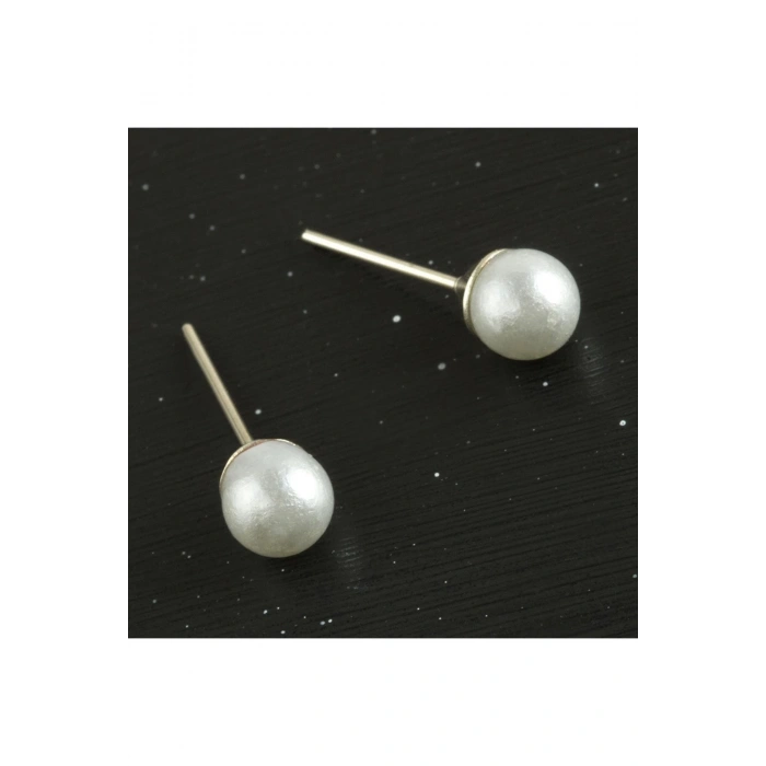 Top İncili Küpe 6 mm