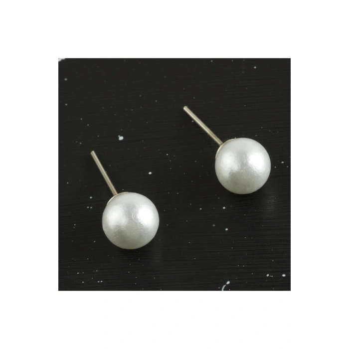 Top İncili Küpe 8 mm