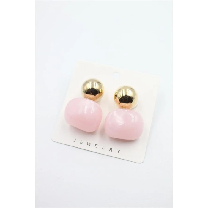 Top Küpe - Pembe