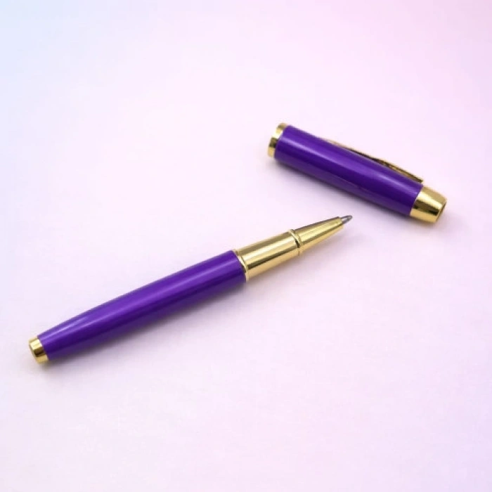 Toptan Mor Metal Roller Kalem