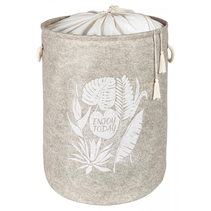 Torbalı Ve Kulplu Püskül Detaylı Düzenleyici Çok Amaçlı Organizer Keçe Sepet -03631