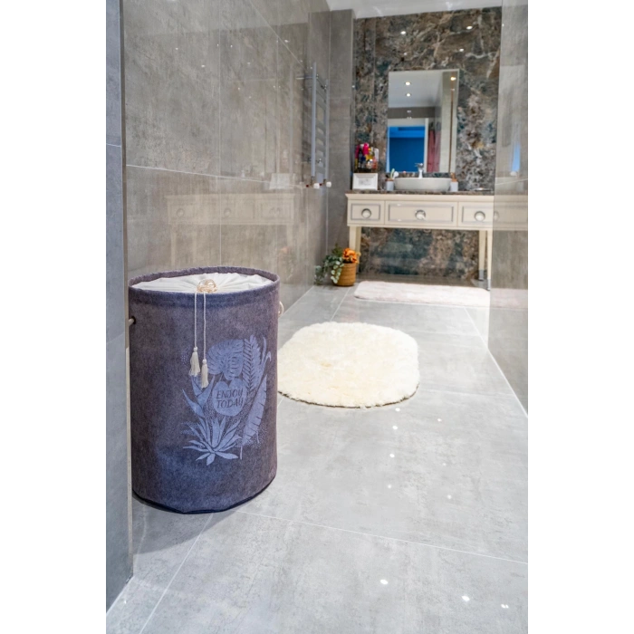 Torbalı Ve Kulplu Püskül Detaylı Düzenleyici Çok Amaçlı Organizer Keçe Sepet -03631