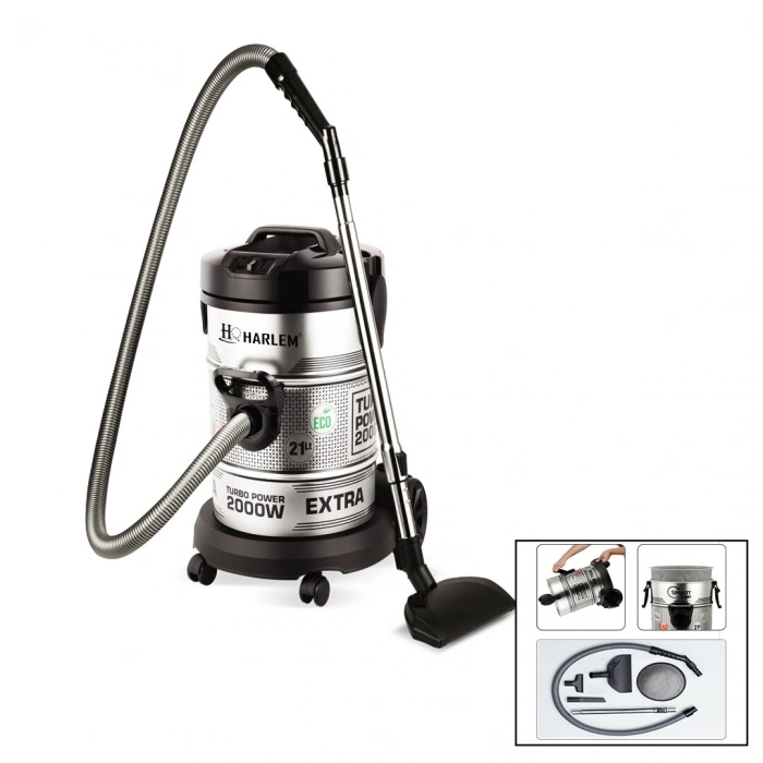 TORBASIZ - KURU VAKUMLU - METAL KASA ELEKTRİKLİ SÜPÜRGE 21LT - 2850W HSV-622DVC (4887)