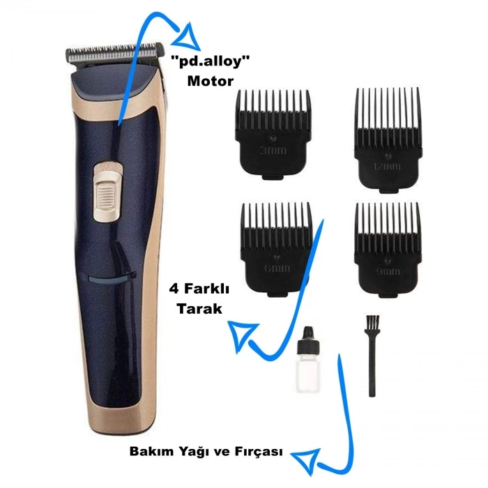 TR-650 Profesyonel Saç Sakal Tıraş Makinesi (4887)