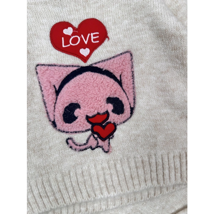 TRİKO TAKIM LASTİKLİ PAÇA, PAMUKLU, DESENLİ, MEVSİMLİK, GÜNLÜK, KIZ ÇOCUK & BEBEK  ALT ÜST TAKIM