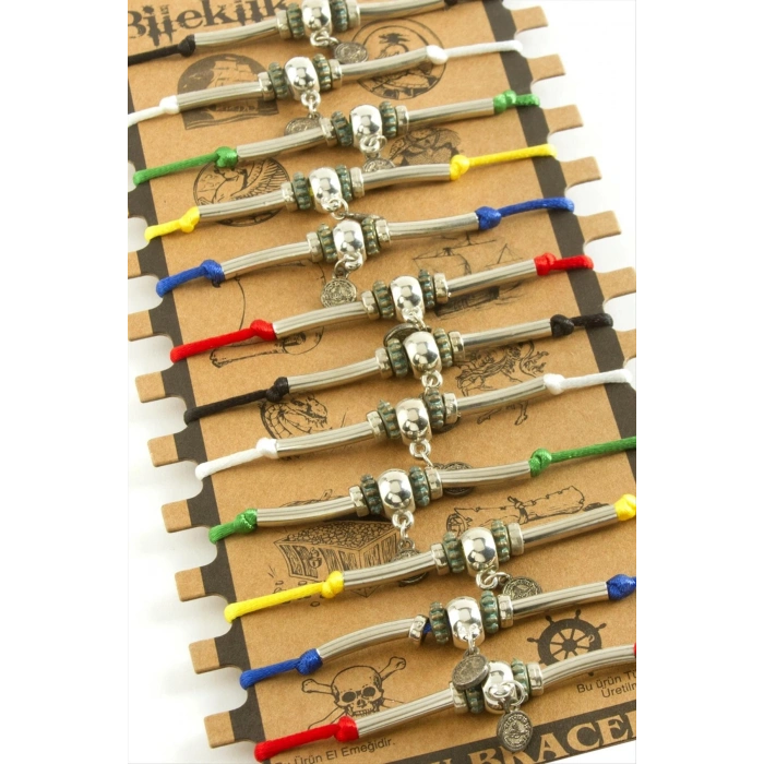 Tuğra Metal Aparatlı İp Bileklik