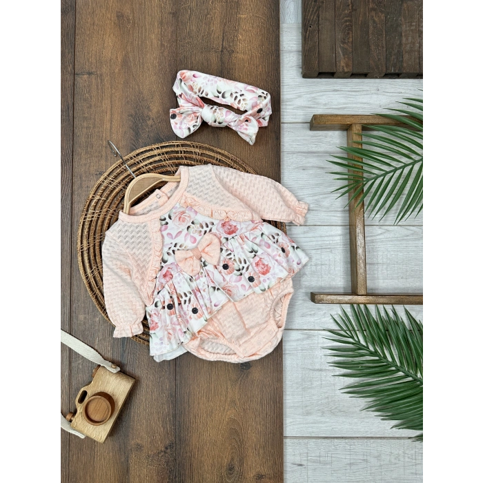 TULUM PEMBE YENIDOGAN PAMUKLU, MEVSİMLİK, KIZ ÇOCUK & BEBEK LASTİKLİ **** DESENLİ TULUM