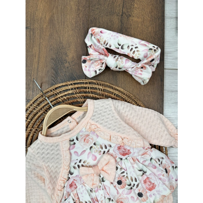 TULUM PEMBE YENIDOGAN PAMUKLU, MEVSİMLİK, KIZ ÇOCUK & BEBEK LASTİKLİ **** DESENLİ TULUM