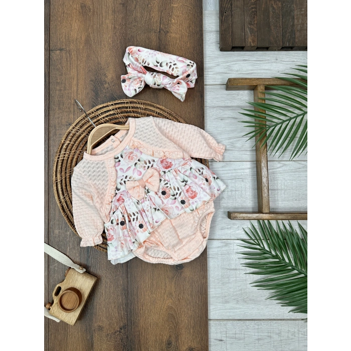 TULUM PEMBE YENIDOGAN PAMUKLU, MEVSİMLİK, KIZ ÇOCUK & BEBEK LASTİKLİ **** DESENLİ TULUM