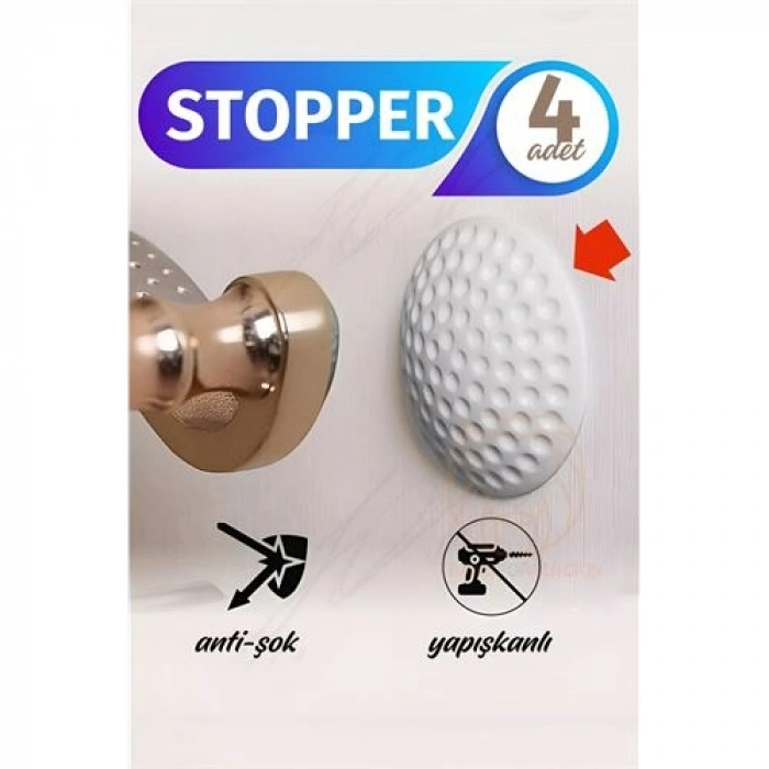 Turk Kapı Stopperi Golf Topu Model Kapı Çarpma Önleyici 4 Adet