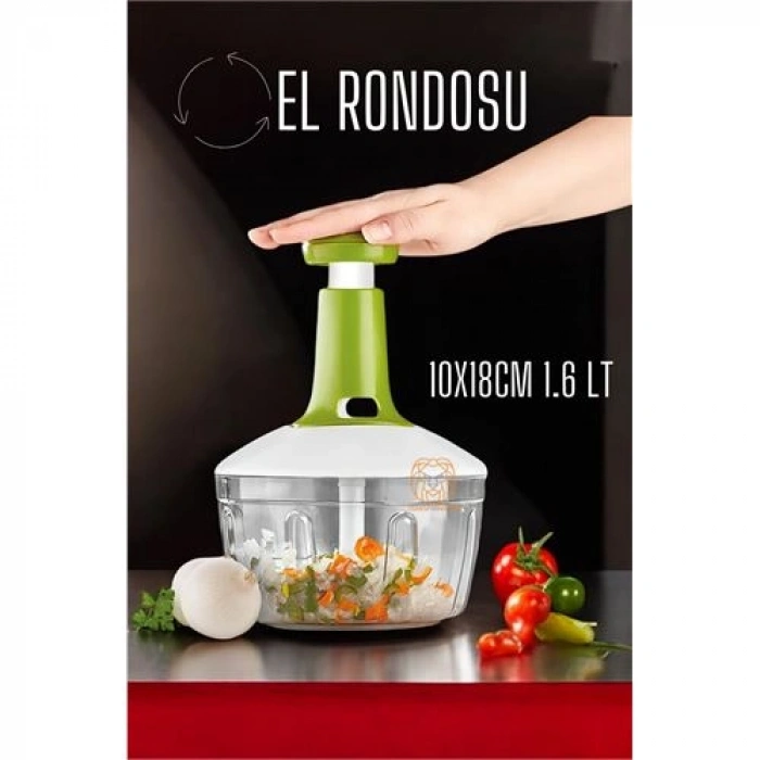 Turk Pratik El Rondosu Üstten Basmalı 1.6 Litre 10x18cm