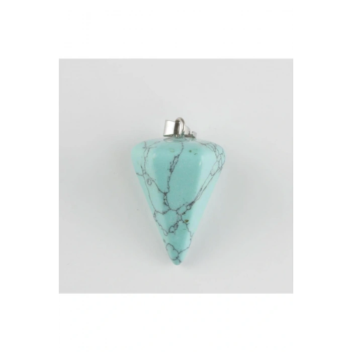Turkuaz Pandül Doğaltaş Kolye Ucu