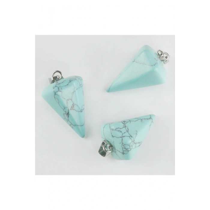 Turkuaz Pandül Doğaltaş Kolye Ucu