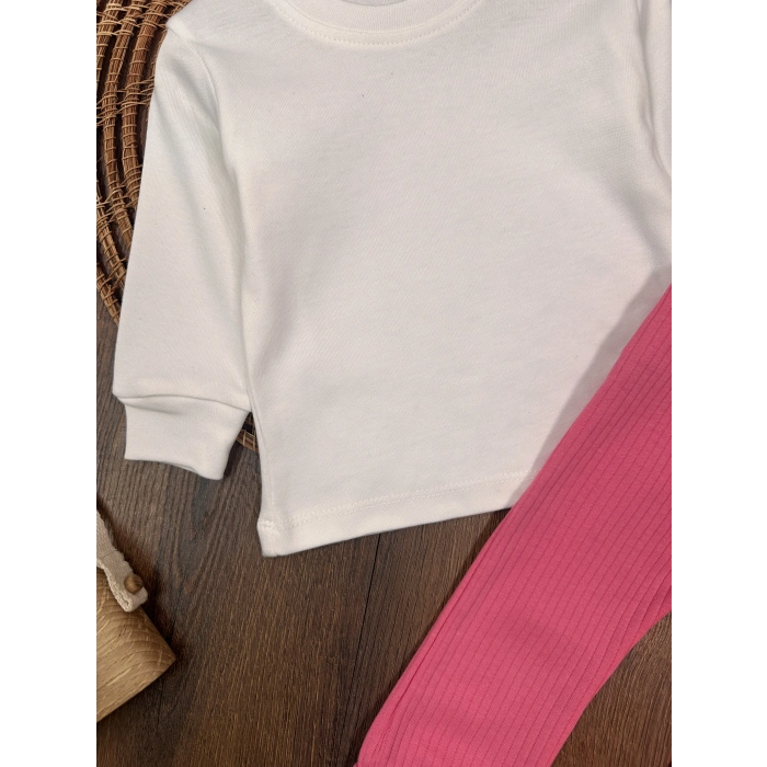 Turuncu Renk Kız Bebek & Çocuk Pamuklu 2 Parça Tulum