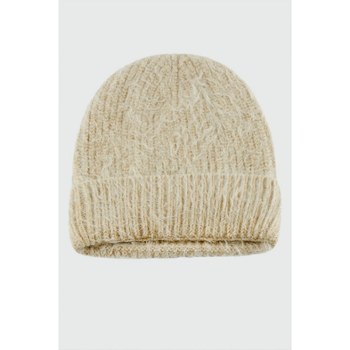 Tüylü Katlamalı Bayan Bere