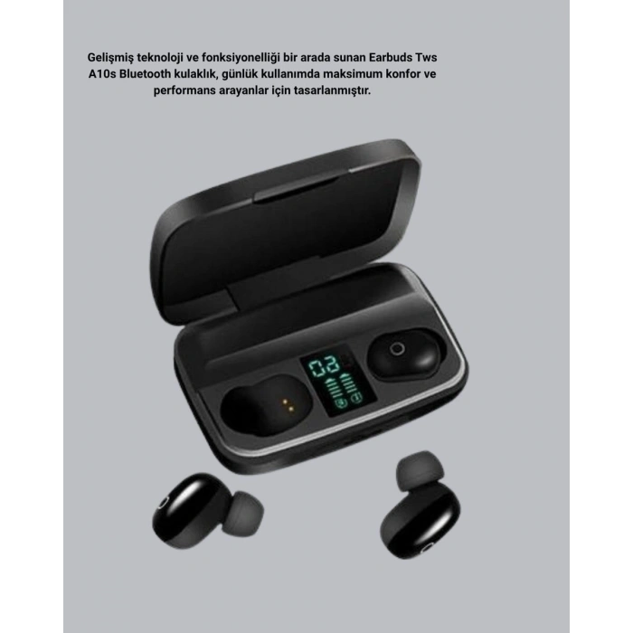 Tws A10s Bluetooth 5.0 Kulaklık Powerbank Şarj Kutulu Mini Tasarım