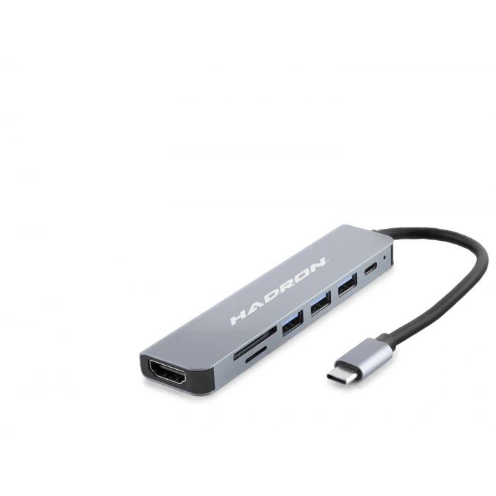 Type-C Combo Hub Hdmi 4K Usb 3.0 Kart Okuyucu 7 Port - Gri HDX7835