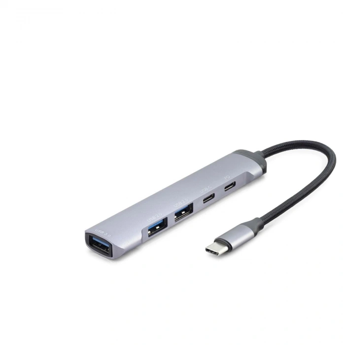 Type-C Hub 5*Usb Gri HDX7041