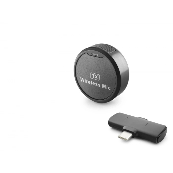 Type-C Kablosuz Yaka Mikrofonu - Siyah HDX2794
