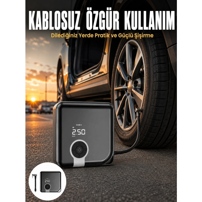 Type-c Şarj Girişli Taşınabilir Elektrikli Hava Pompası Yeni Nesil