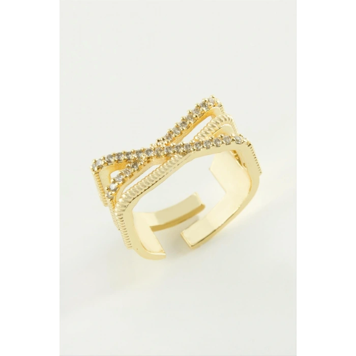 Üç Çizgili Zirkon Taşlı Yüzük