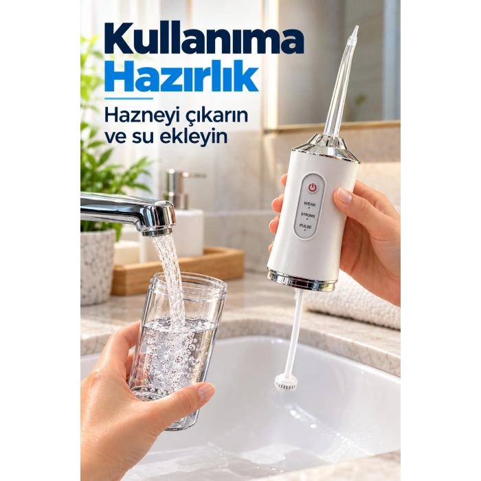 Üç Kademeli Ağız Duşu Tek Tuşla Mod Seçimi