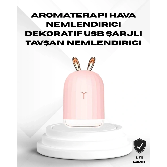 Ultrasonik Hava Nemlendirici 200 Ml Aroma Difüzör Led Işıklı Sessiz